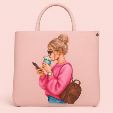 Trendy Tote Bag for Women – Stylish Handbag with Modern Girl Print, Perfect for Everyday Use